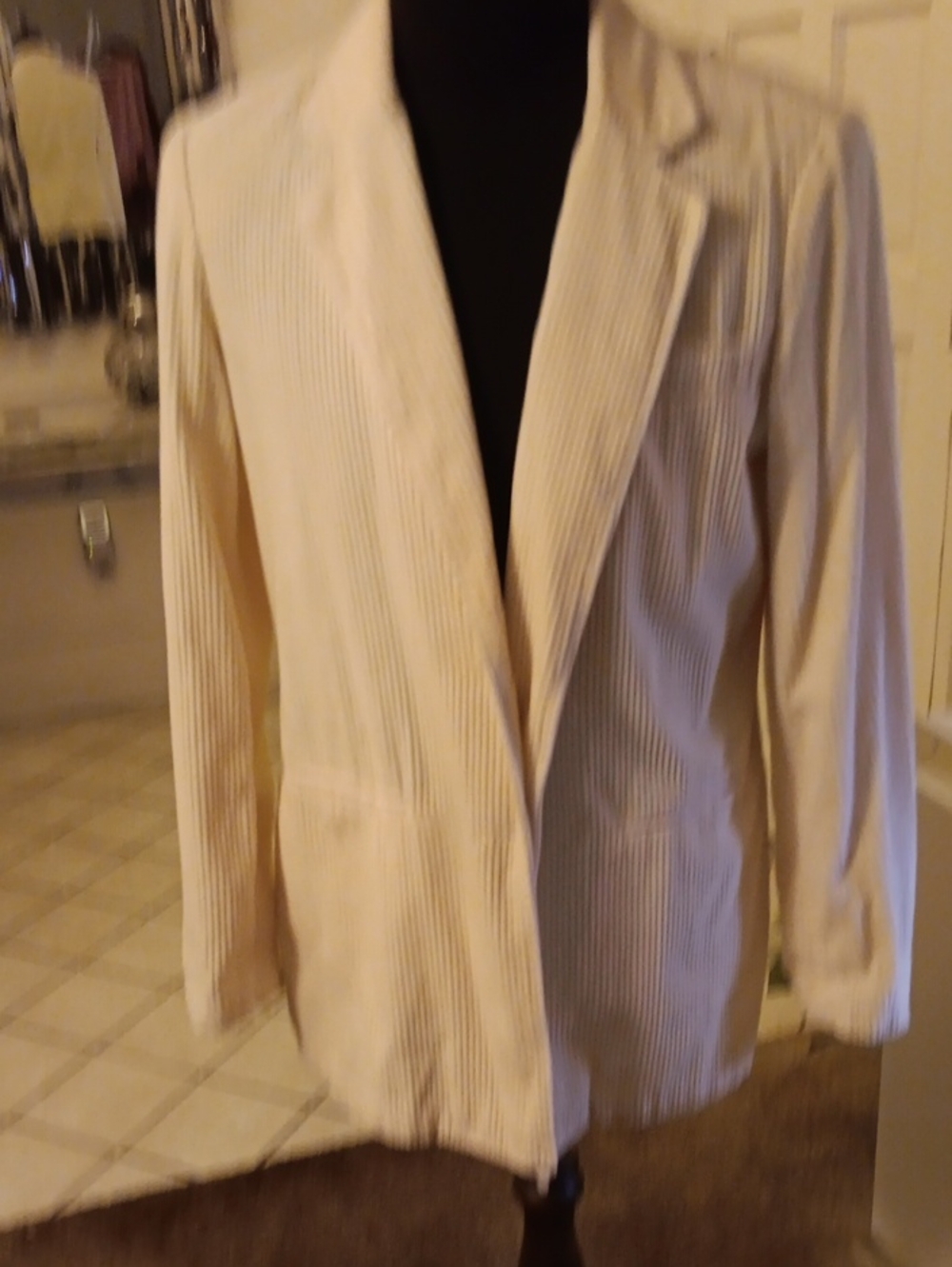 Tailored Cream Pinstripe Women's Blazer